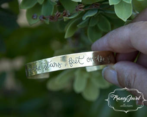 Bracciale inciso a mano, scritta a mano, incisione personalizzata, bracciale ottone, nichel free, made in Italy, fatto a mano, su misura